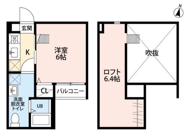 台原駅 徒歩7分 1階の物件間取画像